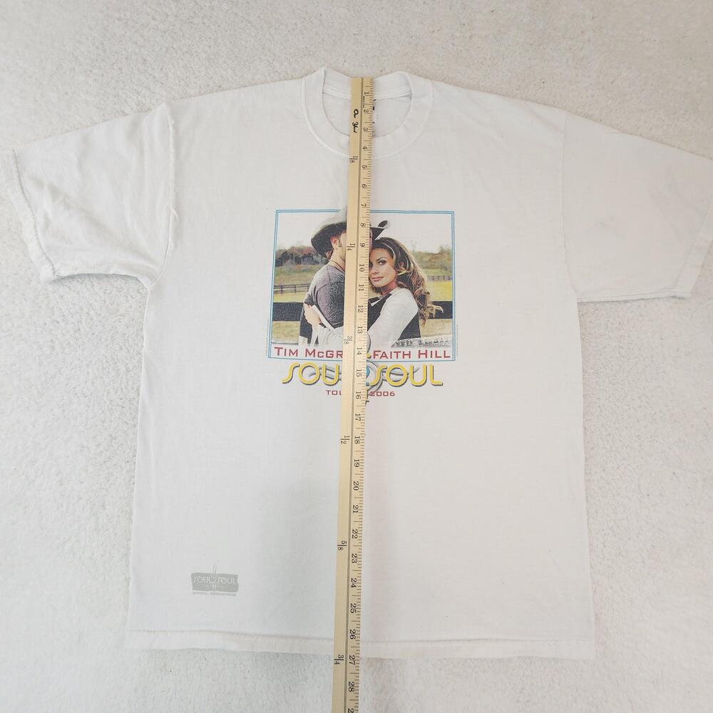 Vintage Tim McGraw Faith Hill Soul2Soul II Tour Shirt Mens XL White 2006 Concert - Picture 9 of 14
